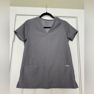 Figs Women's Short Sleeve Gray Top